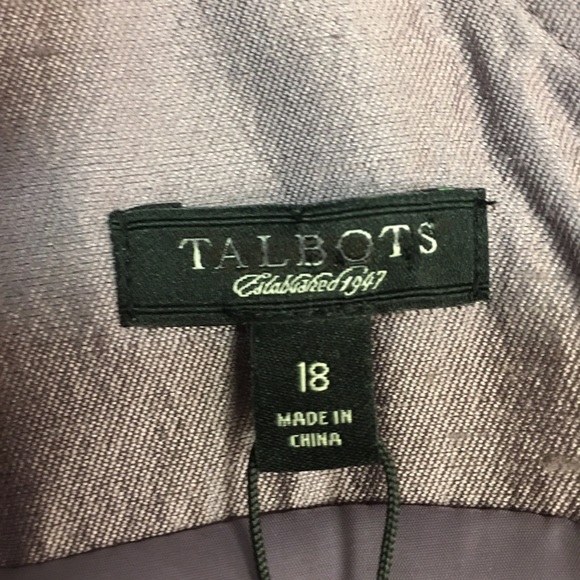 Talbots Purple Lilac Cocktail Dress Size 18 Plus Size NWT - Picture 4 of 6